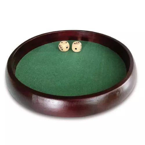 Dobbelbak van rubberhout (34cm)