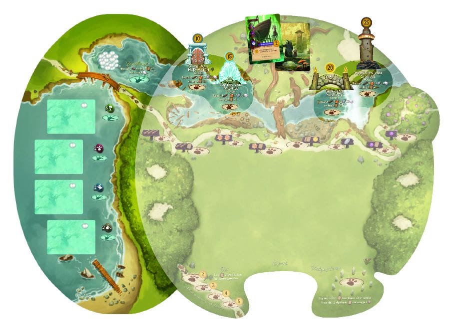 Everdell bordspel Pearlbrook uitbreiding spelbord