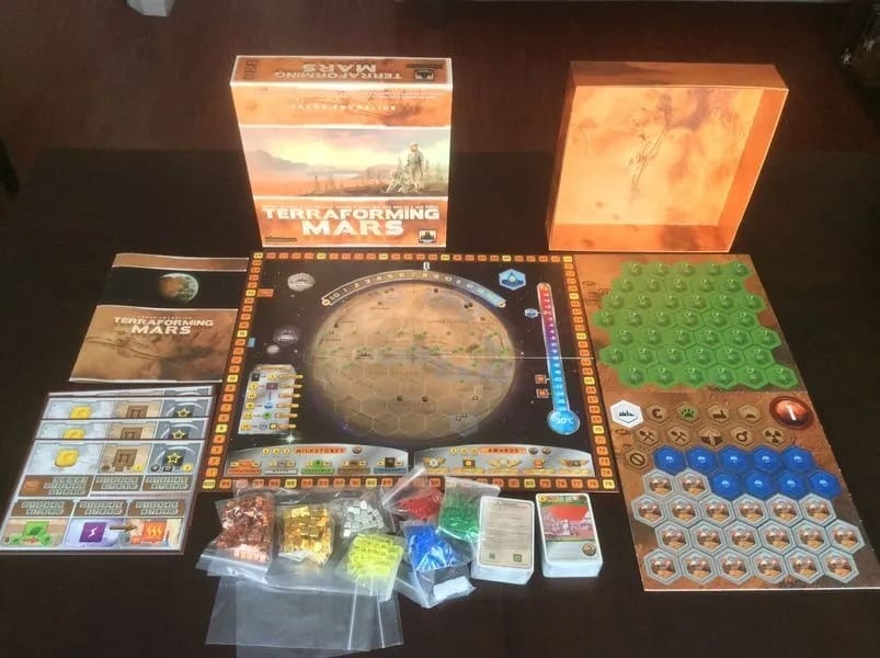 Inhoud doos Terraforming Mars bordspel