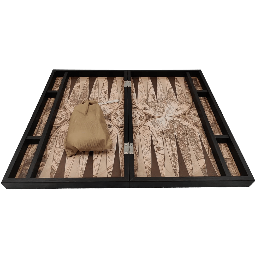 Luxe leren backgammon koffer