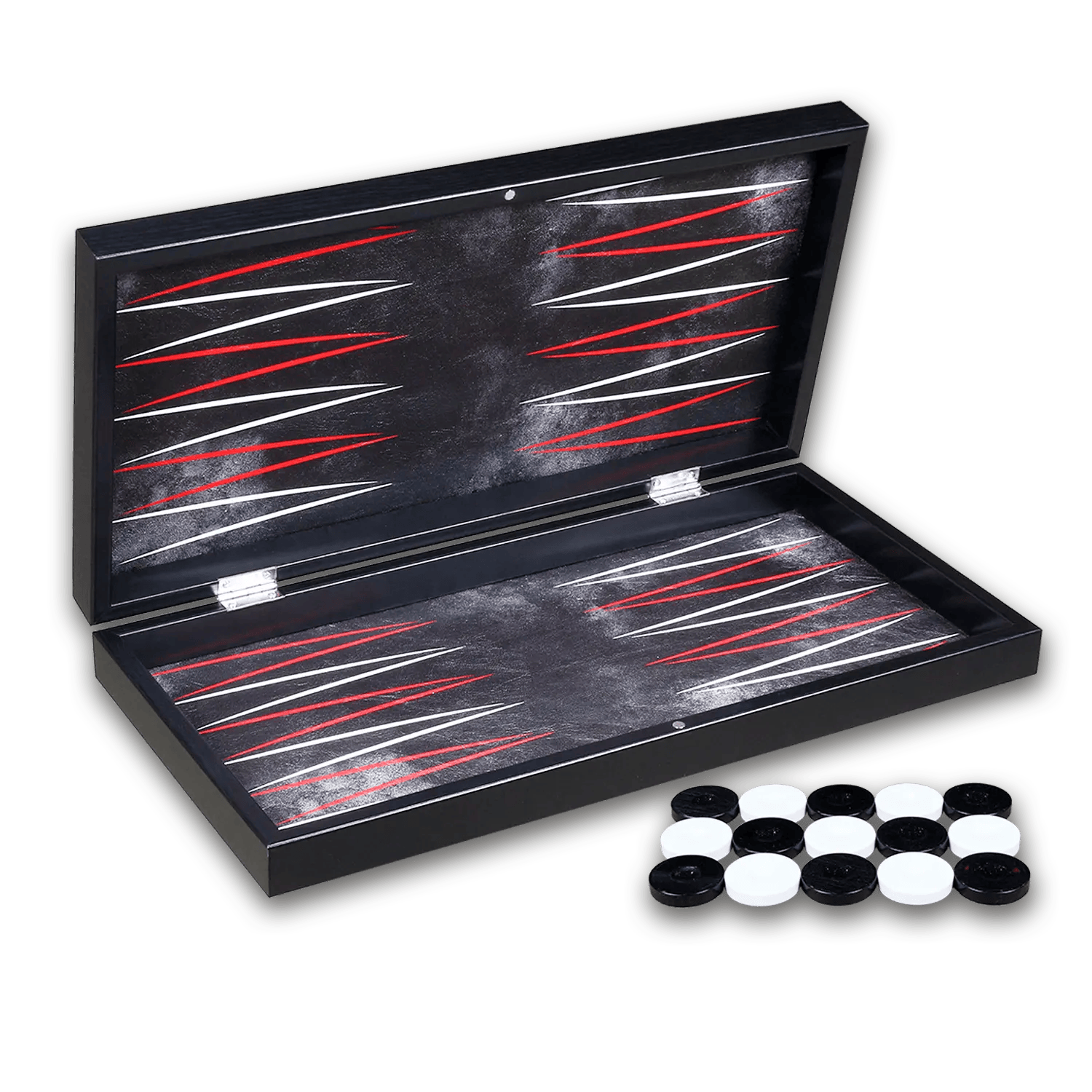 Leren Backgammon koffer - Maat XXL 48cm