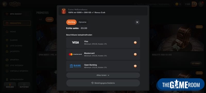 Stort €5 bij  Casino