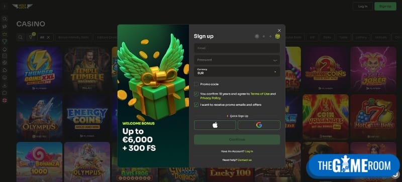 Registratie proces online casino zonder vergunning